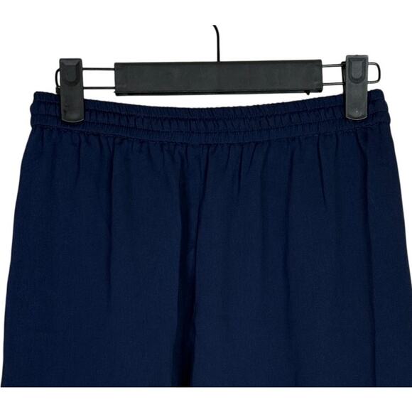 J Crew High Rise Dressy Pull On Tassel Drawstring Waist Tie Short XXS Navy Blue - Picture 7 of 15